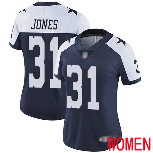 Women Dallas Cowboys Limited Navy Blue Byron Jones Alternate #31 Vapor Untouchable Throwback NFL Jersey->youth nfl jersey->Youth Jersey